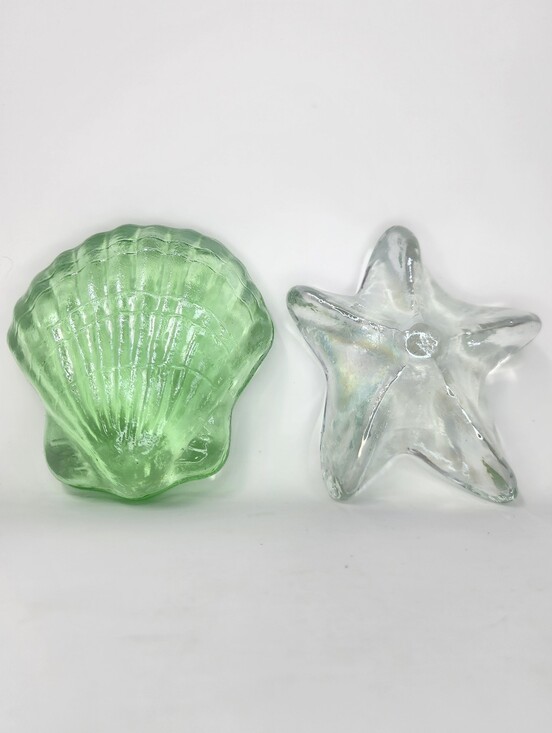 Other - Vintage Glass Seashell and Starfish Decorative Set